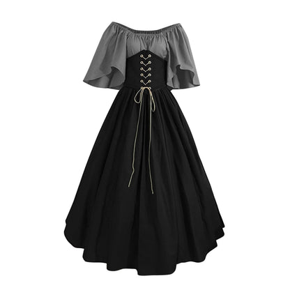 Vestidos De Feria Renacentista Para Mujeres Medievales Irlandeses Tradicionales Talla Grande Vestidos Con Volantes Sobre Vestido Corsé Retro Vestido De Cosplay